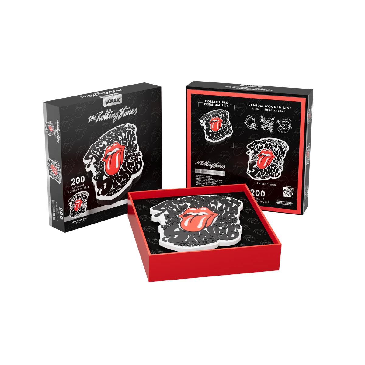WOODLUX X THE ROLLING STONES - HOT LIPS PREMIUM PUZZLE - The
