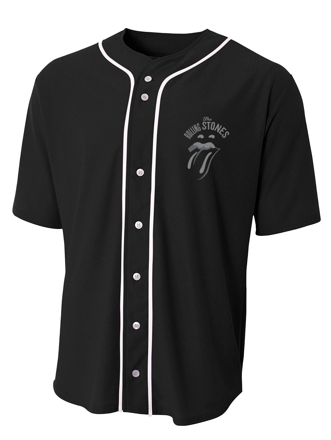 The Rolling Stones - Black Tonal Baseball Jersey