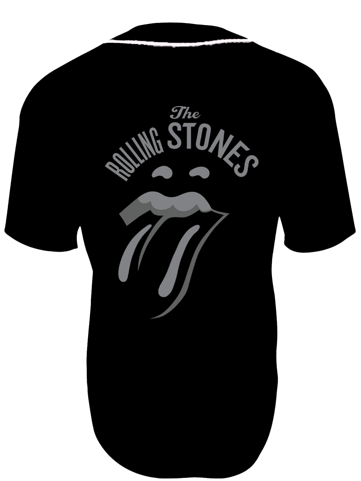 The Rolling Stones - Black Tonal Baseball Jersey