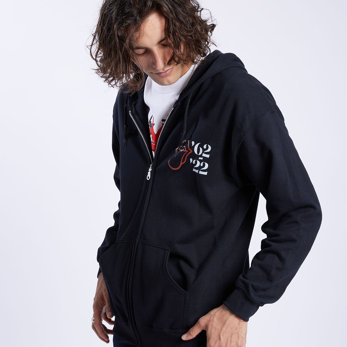 The Rolling Stones - Sixty Circle Logo Zip Up Tour Hoodie