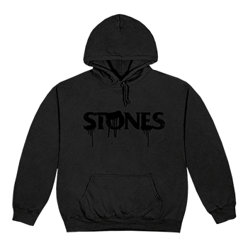 Black on Black Hoodie The Rolling Stones