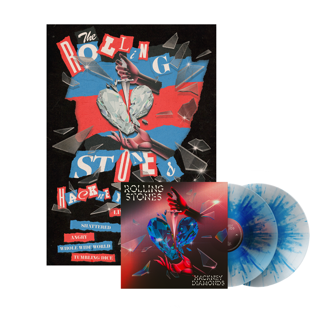 Hackney Diamonds (Anniversary Edition) Vinyl 2LP + Setlist Lithograph