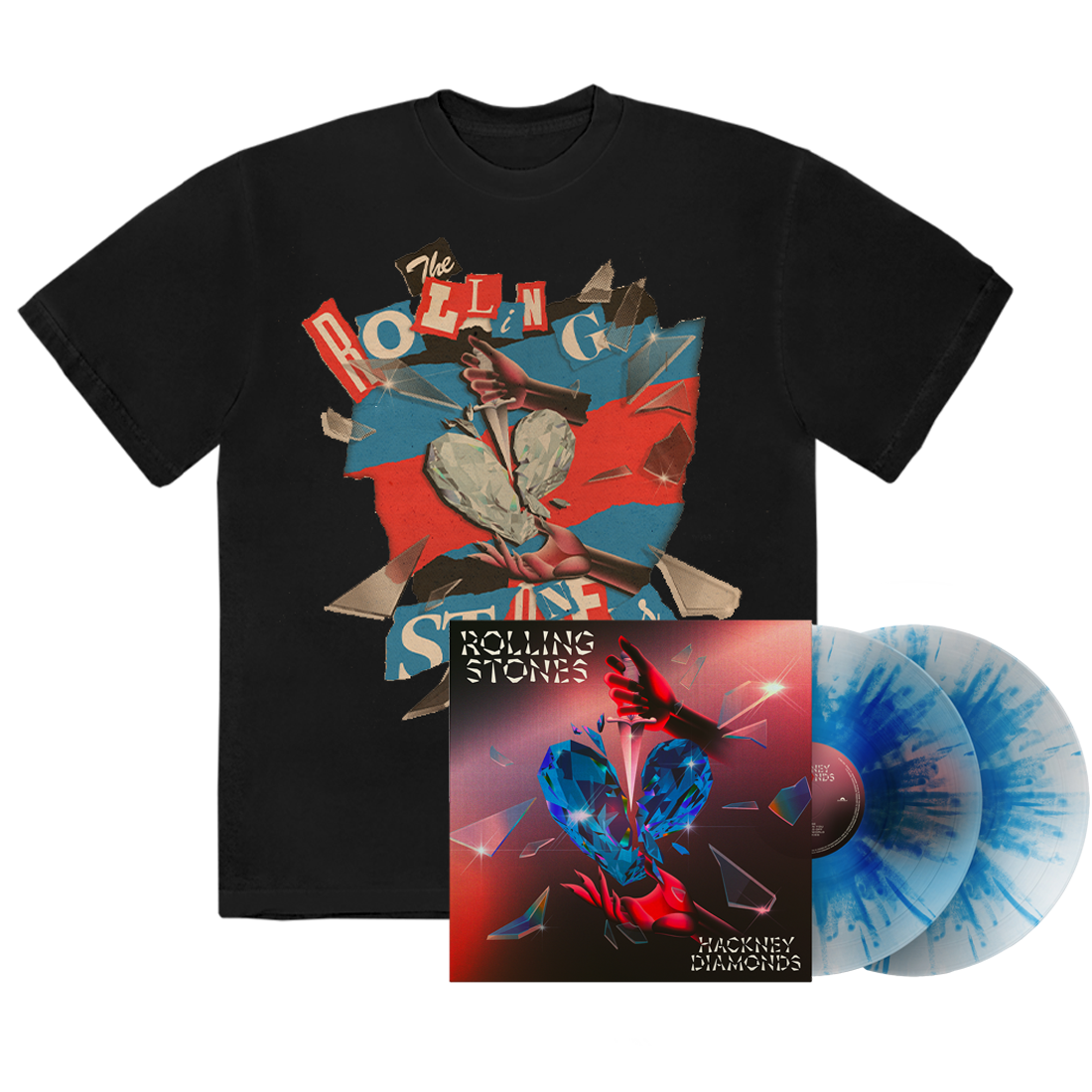 Hackney Diamonds (Anniversary Edition) Vinyl 2LP + Racket Setlist T-Shirt