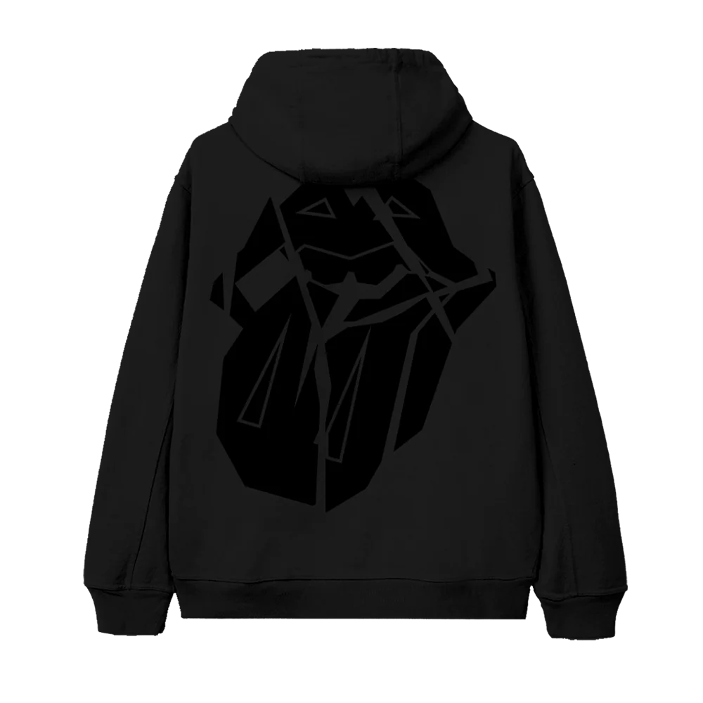 Paint It Black Gel Diamond Tongue Zip Hoodie The Rolling Stones