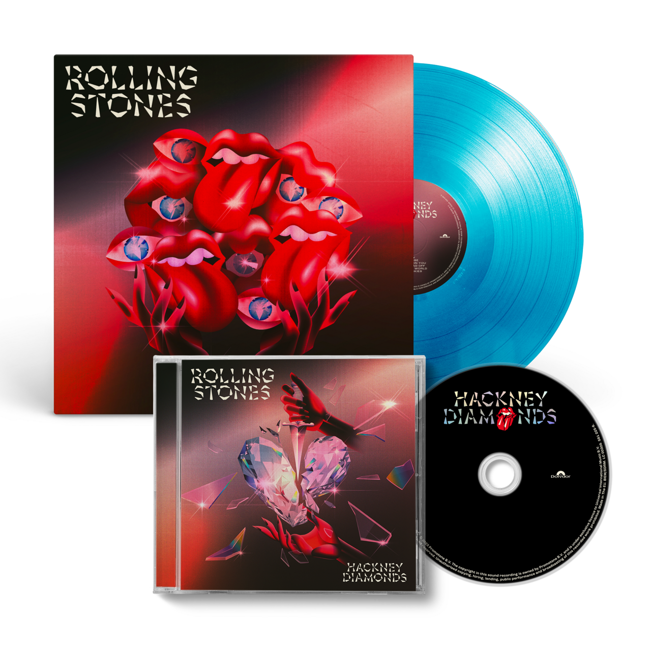 Hackney Diamonds CD + Blue Vinyl - The Rolling Stones Hackney Diamonds CD + Blue Vinyl - The Rolling Stones
