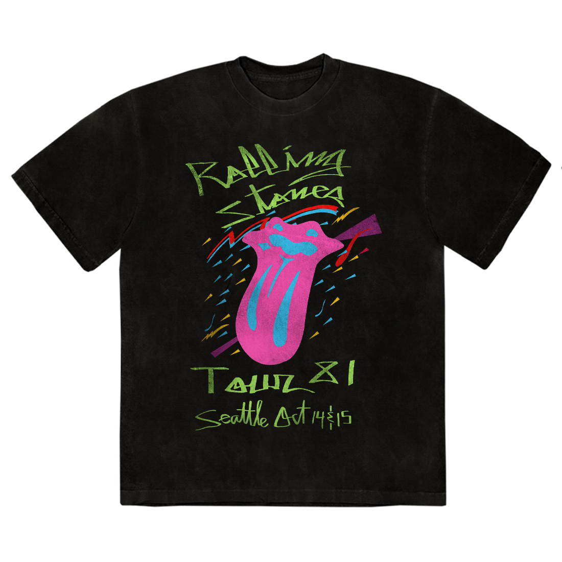 The Rolling Stones - Seattle '84 Parking Lot Washed T-Shirt