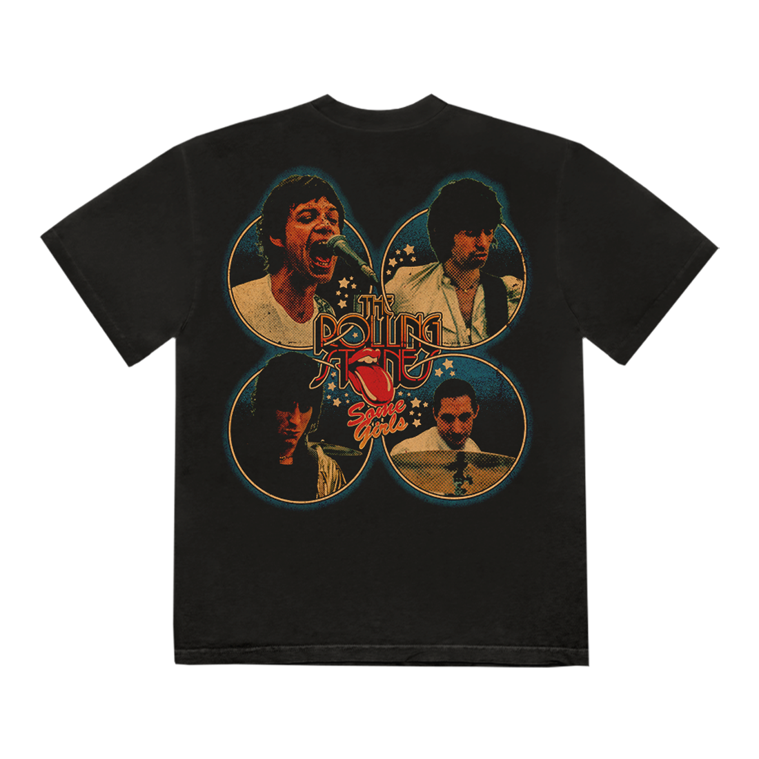 The Rolling Stones - Some Girls Faces Black T-shirt