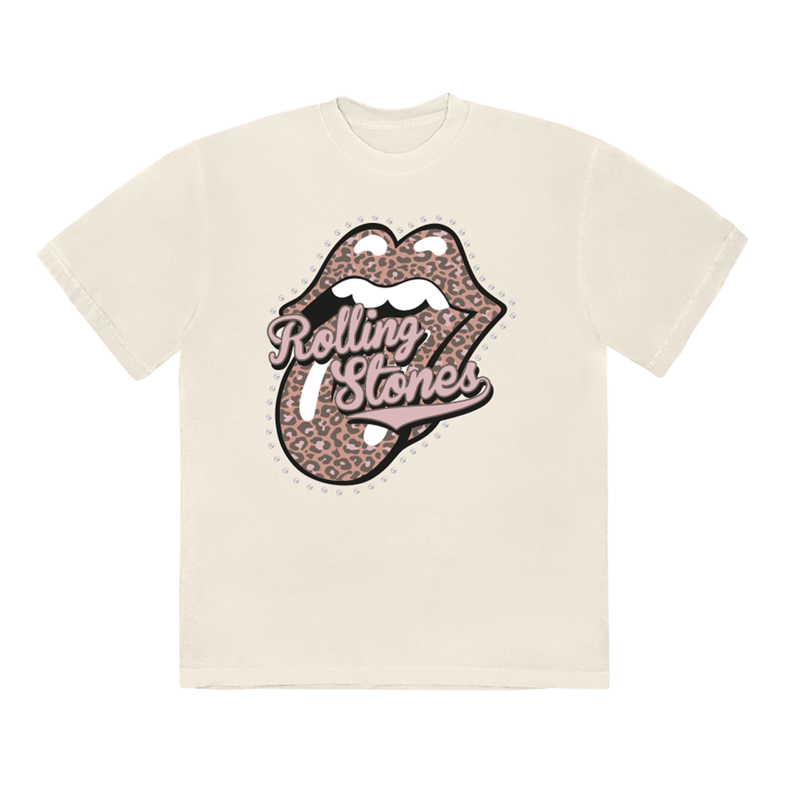Leopard Varsity Tongue Unisex T-Shirt The Rolling Stones