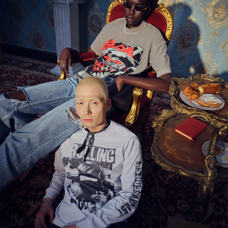 RS No. 9 - Exile Collage Graphic Longsleeve T-shirt