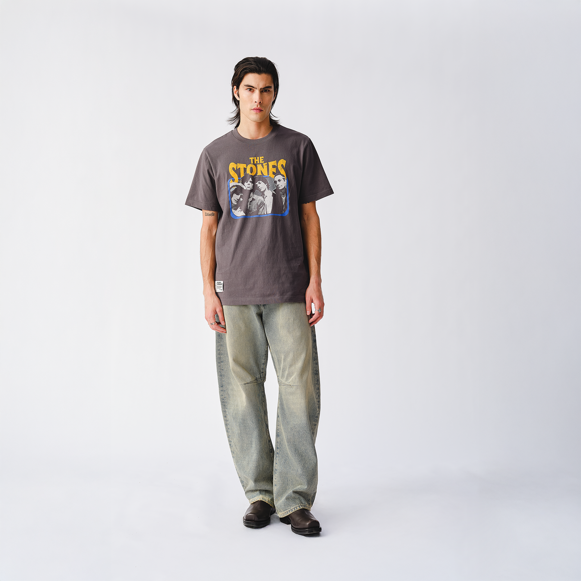 RS No. 9 - Classic Stones Charcoal Photo T-Shirt