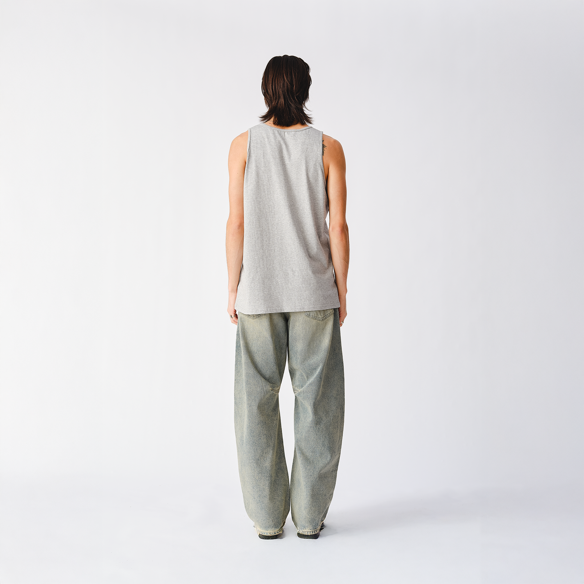 RS No. 9 - The Rolling Stones London Fire Tongue Grey Vest