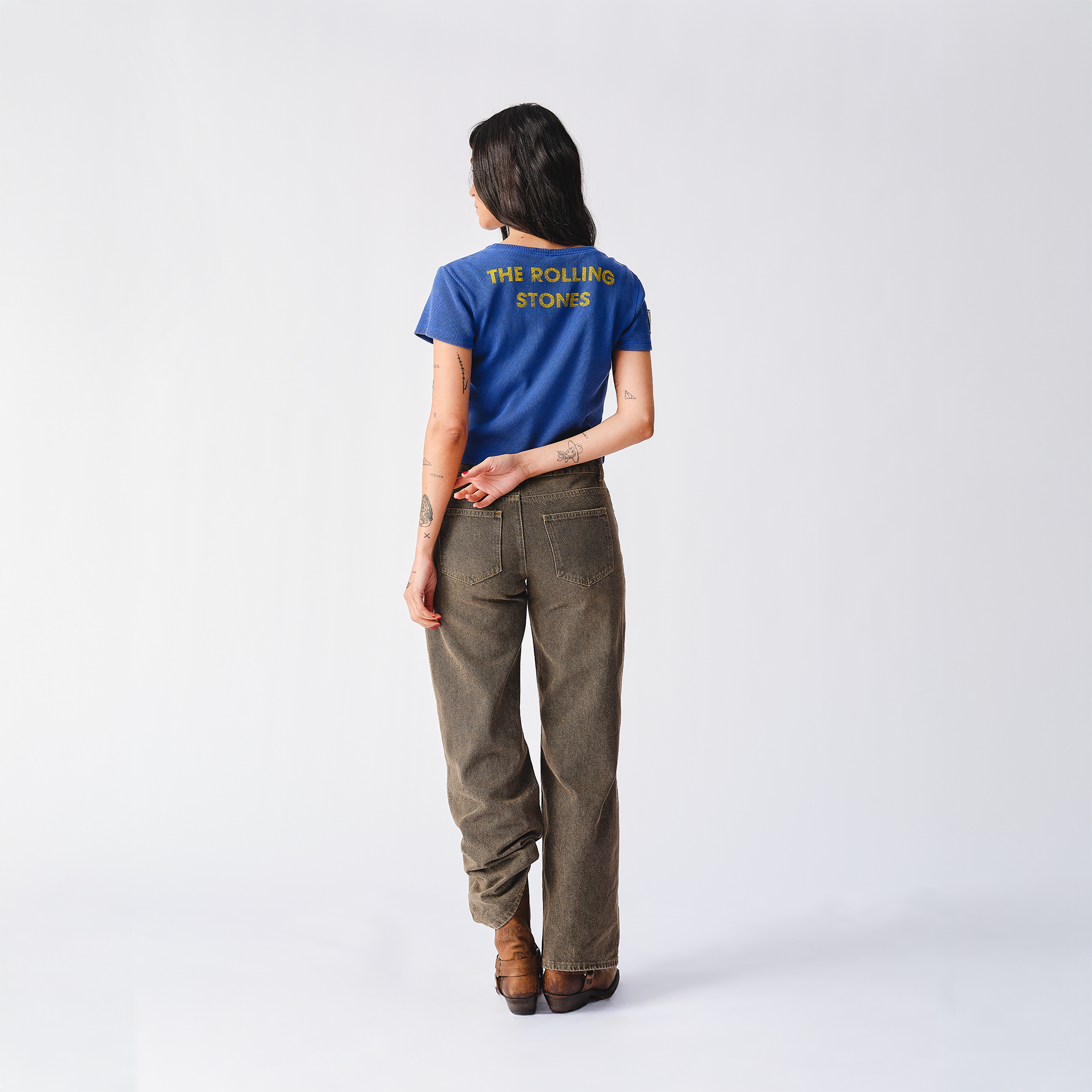 RS No. 9 - Vintage Stones Logo Waffle Thermal Baby Tee