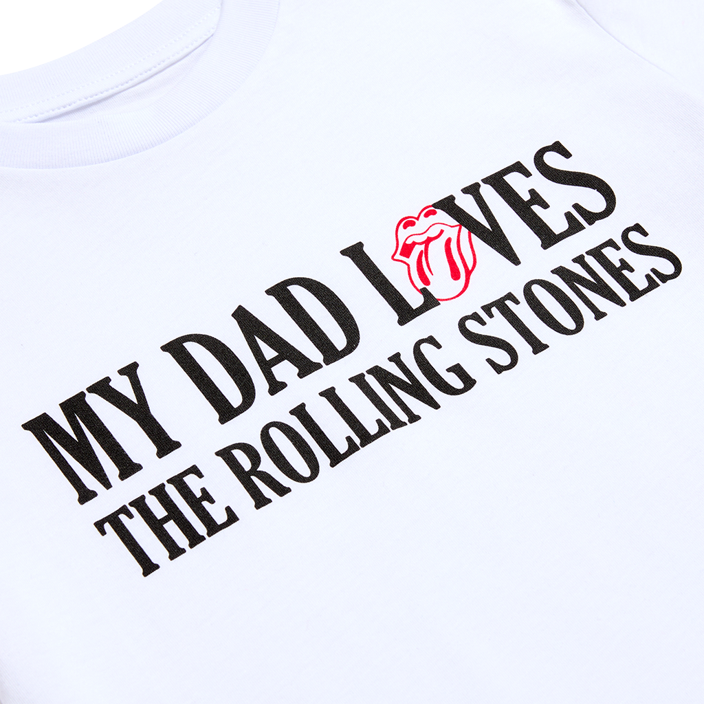 RS No. 9 - Kids My Dad Loves The Rolling Stones White T-Shirt