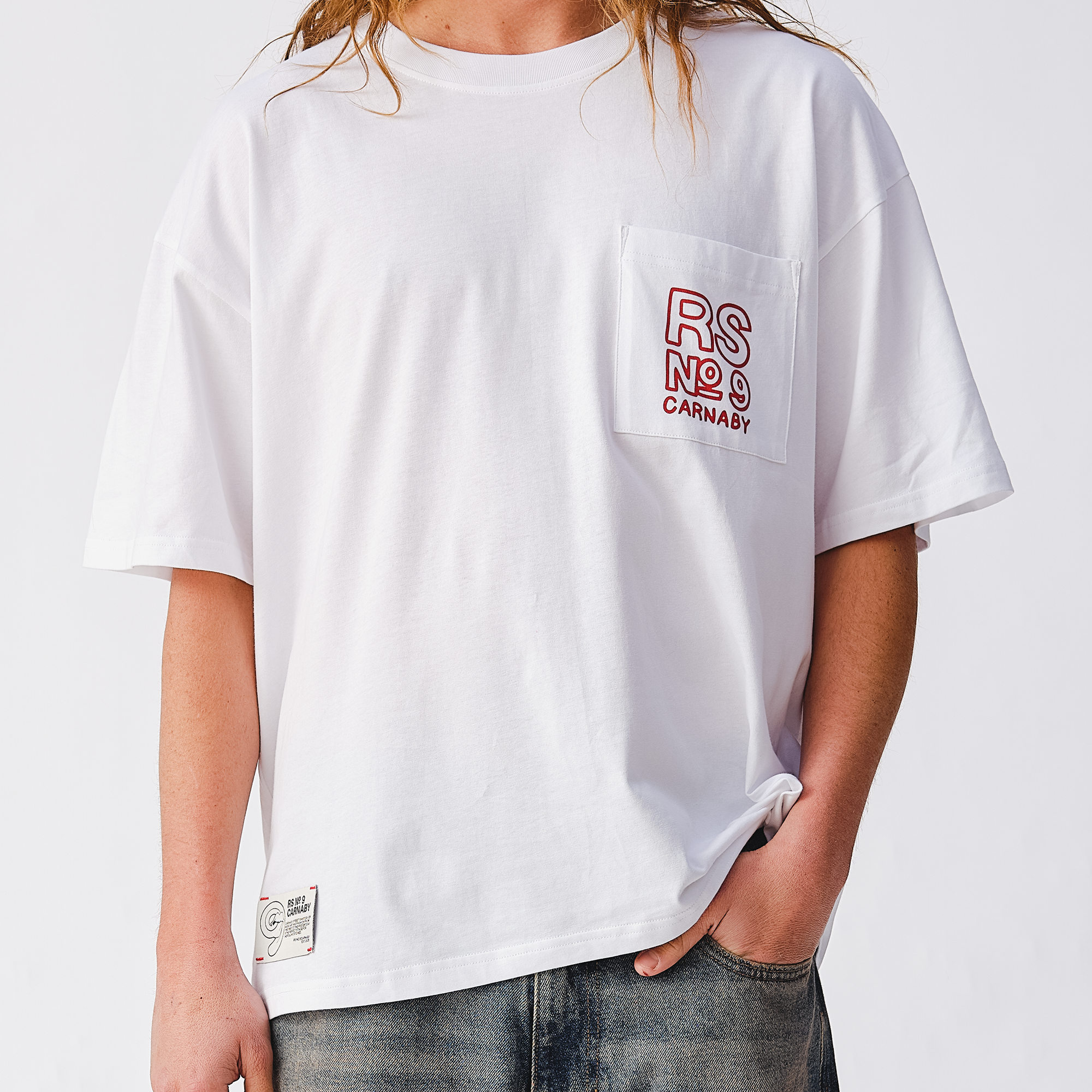 RS No. 9 - RS No. 9 London Graphic Oversized White T-Shirt