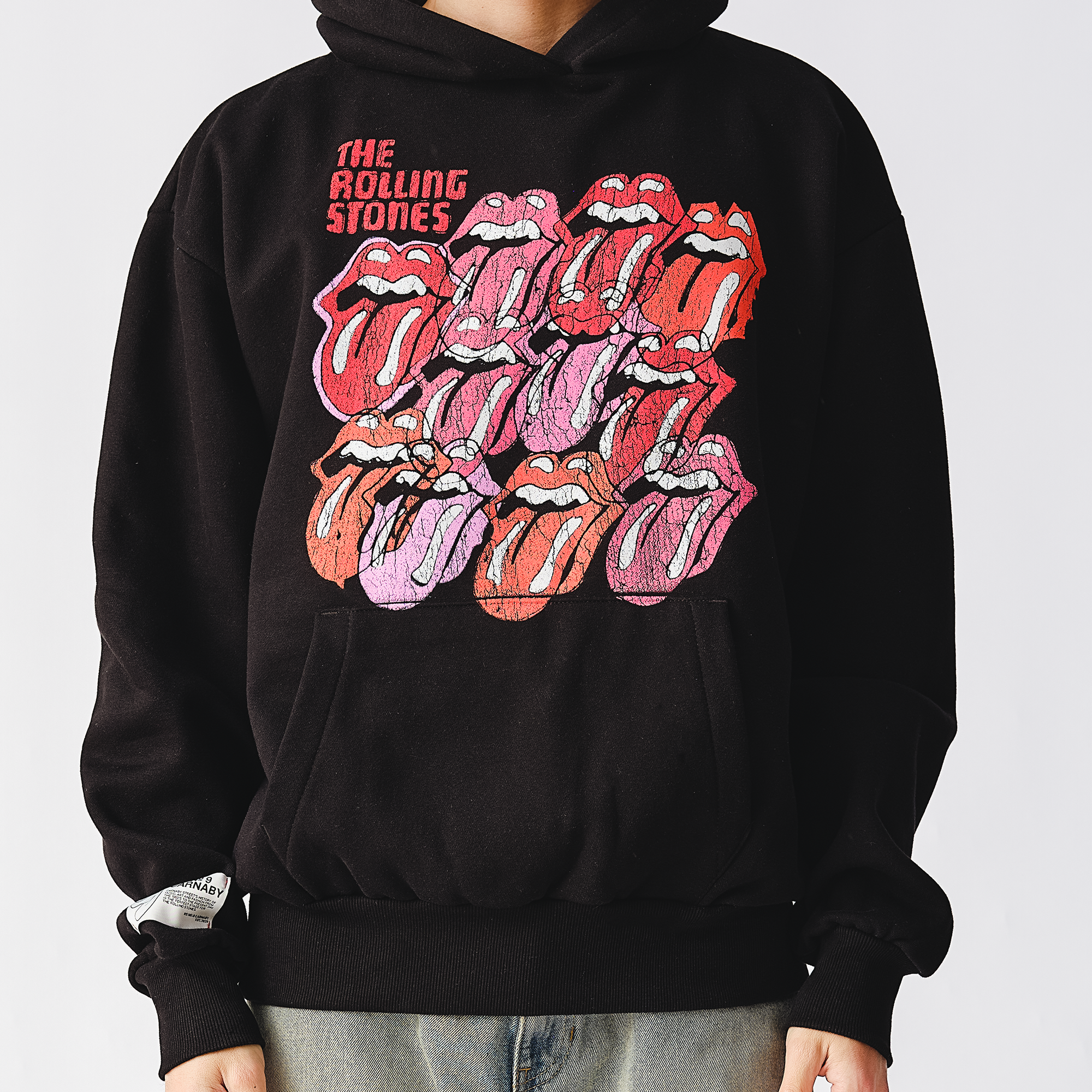 RS No. 9 - Multi Tongue Logo Black Pullover Hoodie