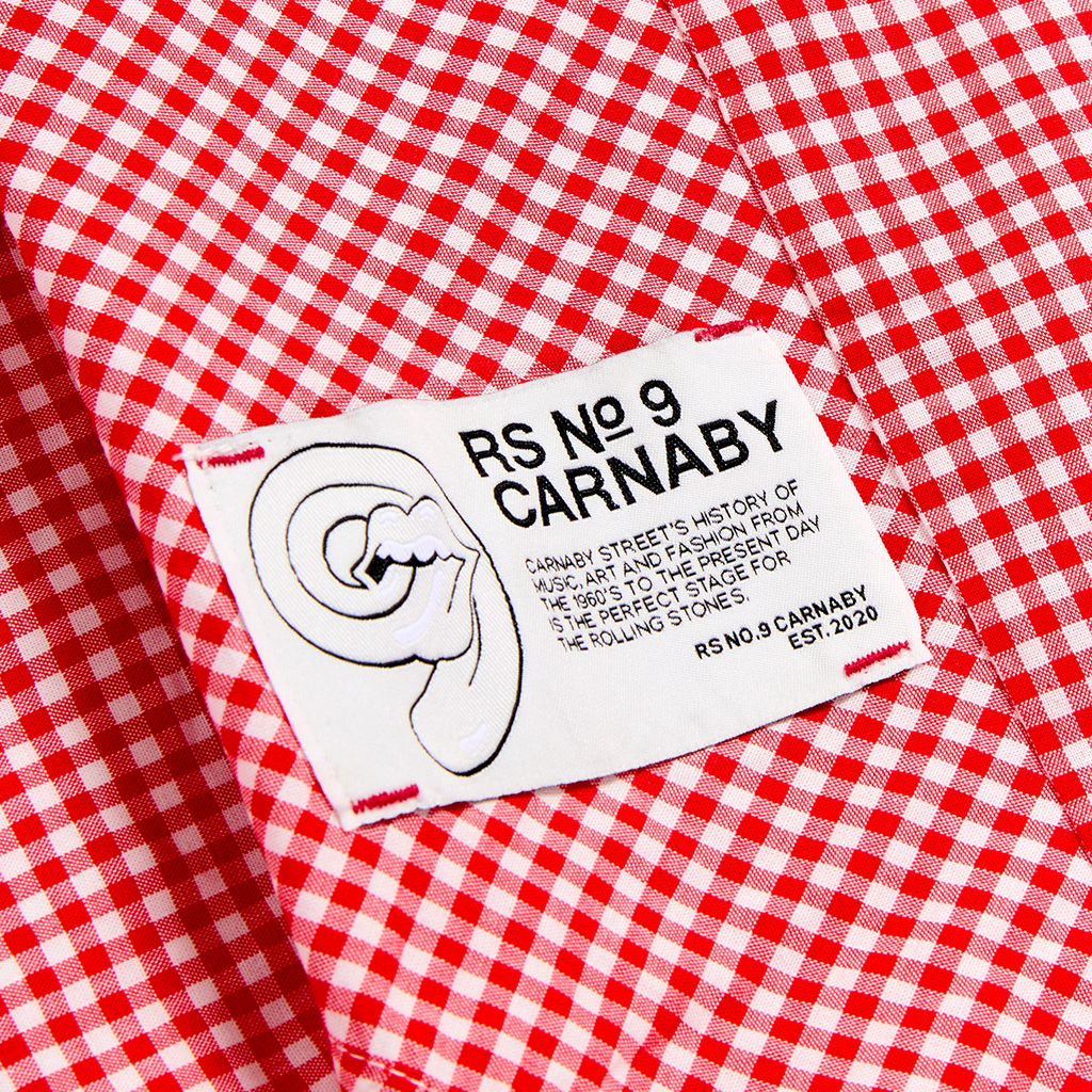 RS No. 9 - Red Gingham Embroidered Placement Shirt