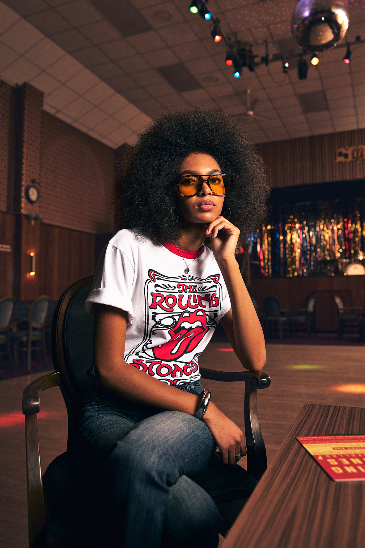 RS No. 9 - TONGUE POSTER RINGER T-SHIRT