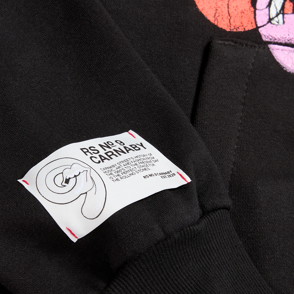 RS No. 9 - Multi Tongue Logo Black Pullover Hoodie