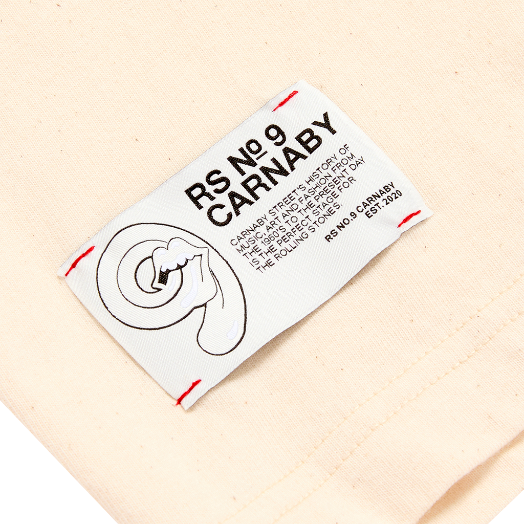 RS No. 9 - Rolling Stones Dripping Tongue Natural T-Shirt