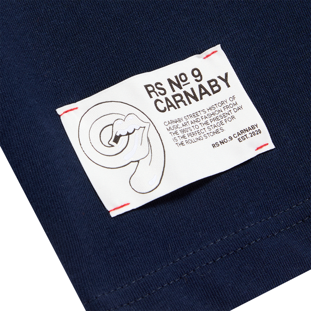 RS No. 9 - The Rolling Stones Fame Star Tongue Navy T-Shirt
