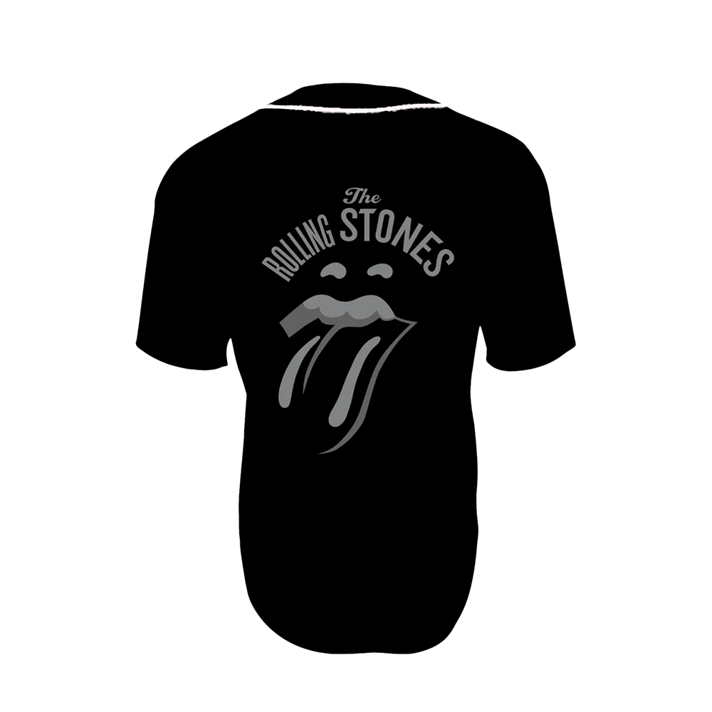 The Rolling Stones - Black Tonal Baseball Jersey