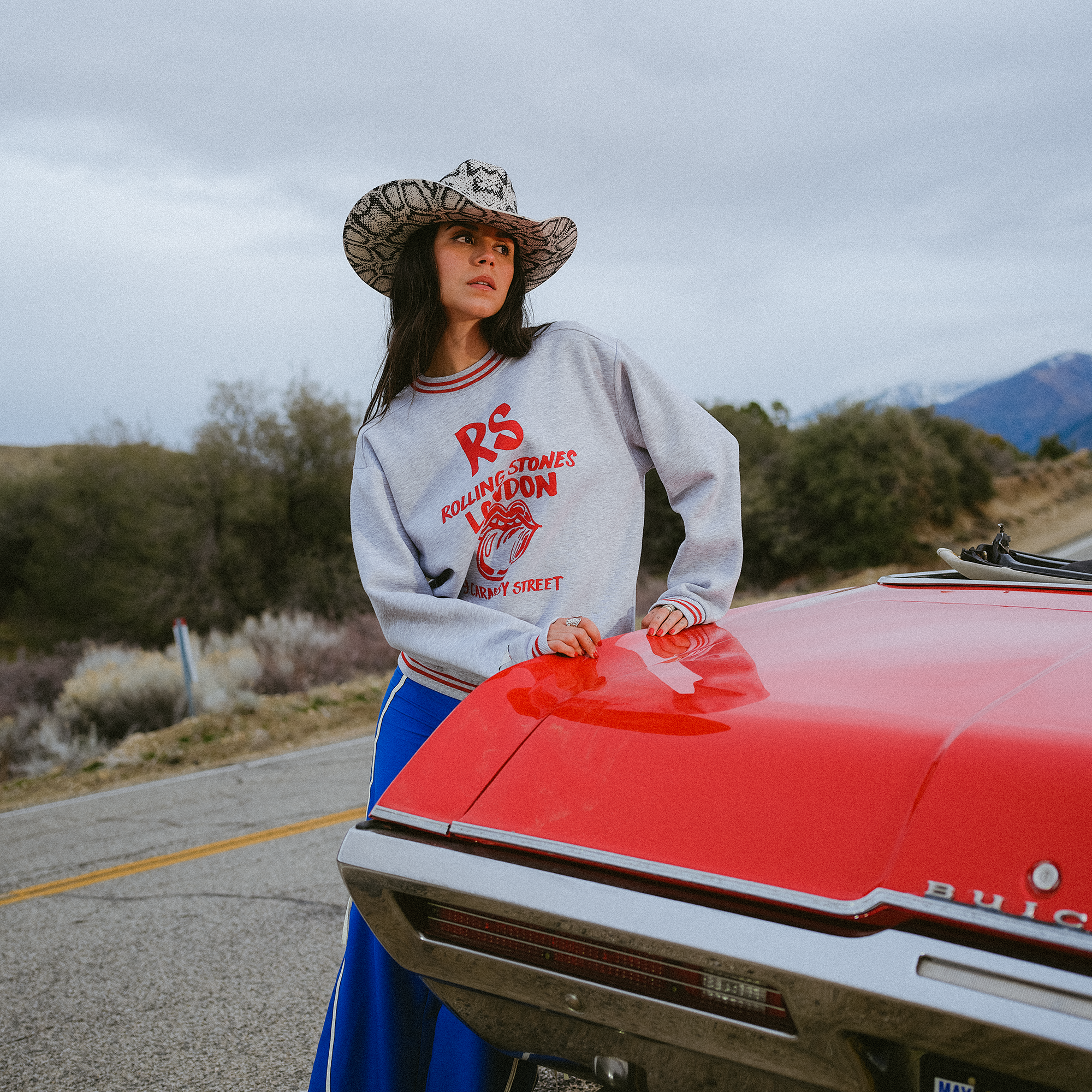 RS No. 9 - Retro Contrast Rib RS London Grey Crewneck Sweater