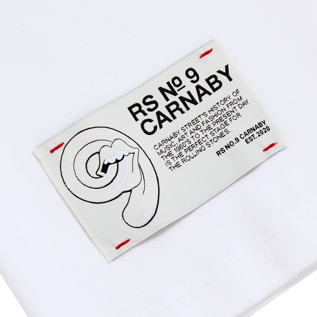 RS No. 9 - Rolling Stones Tonal 3D Print White Longsleeve T-Shirt