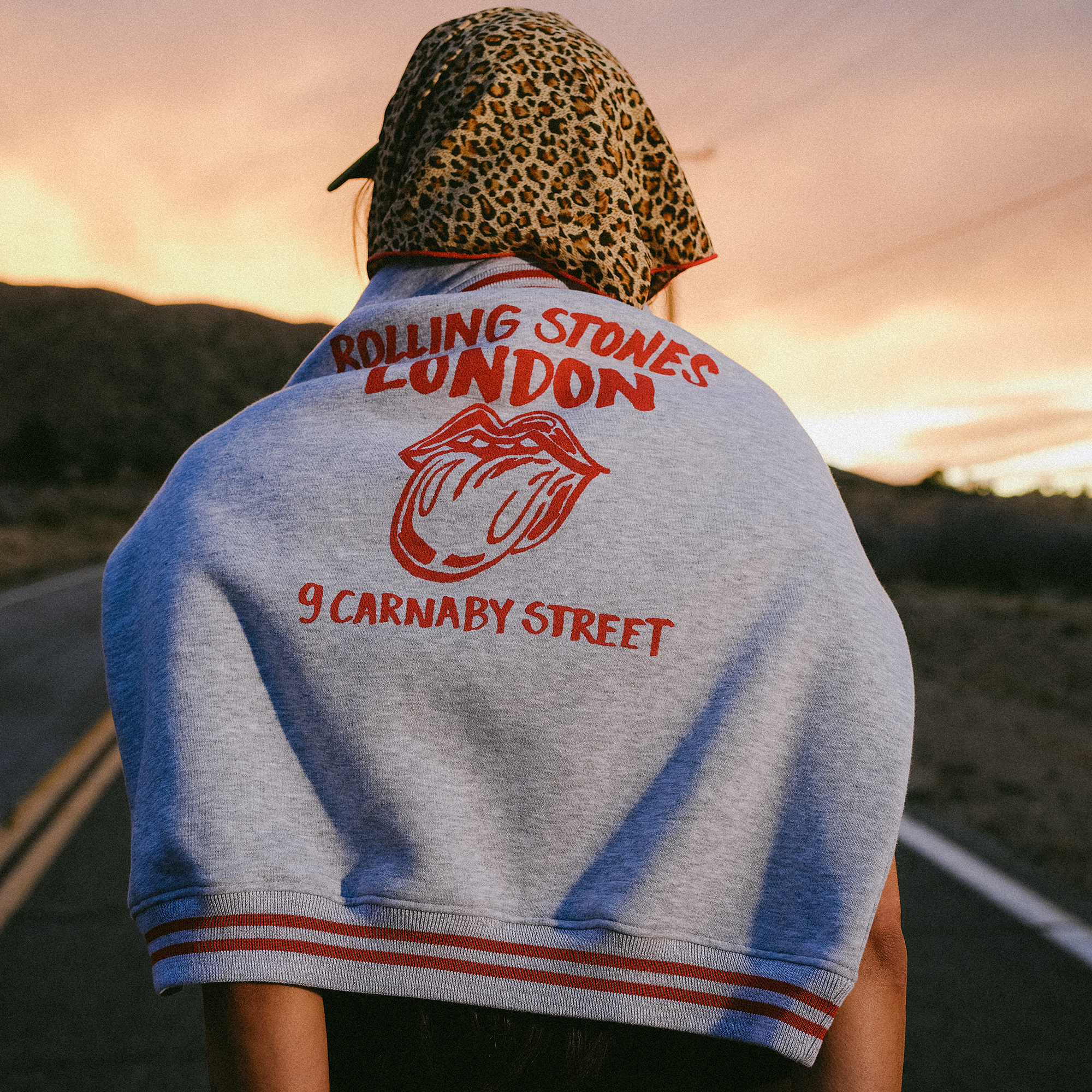 RS No. 9 - Retro Contrast Rib RS London Grey Crewneck Sweater