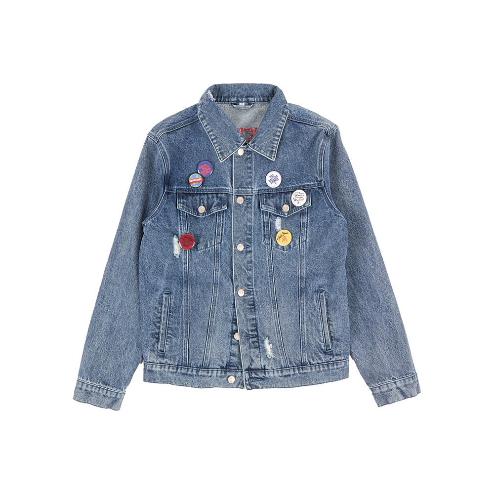 RS No. 9 - The Rolling Stones Embroidered Washed Denim Jacket
