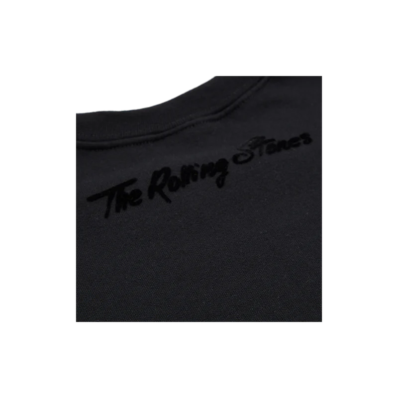 The Rolling Stones - Paint It Black Tonal Repeating Tongues Crewneck