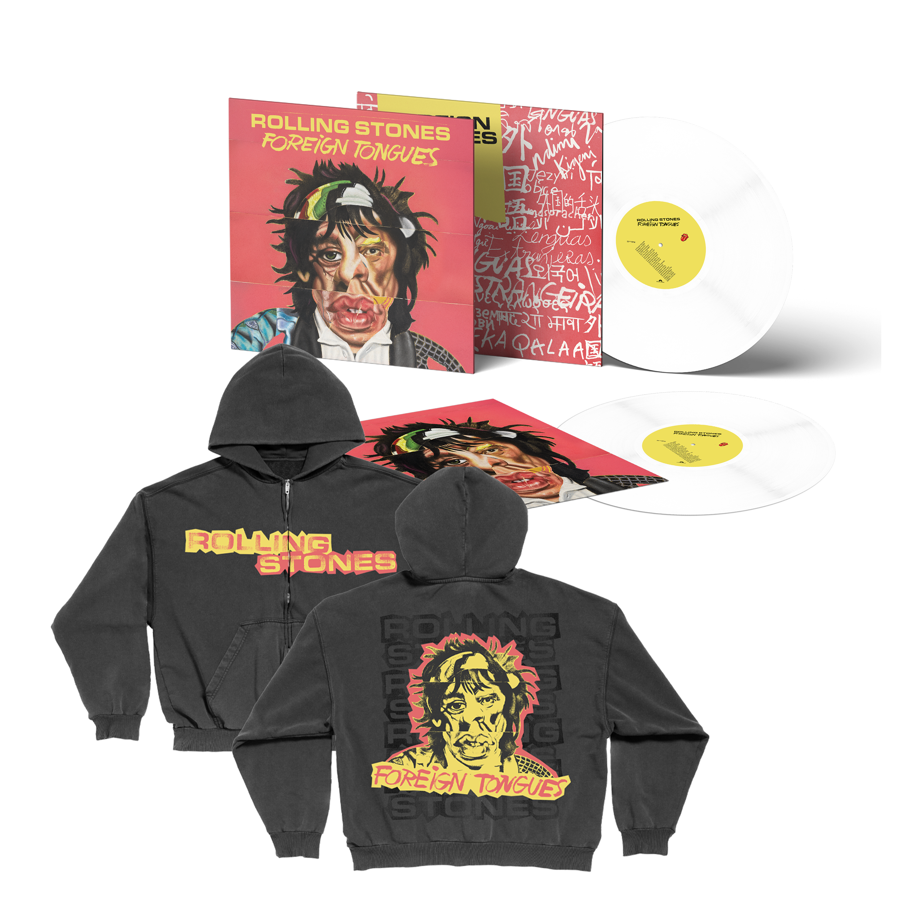 Foreign Tongues White Vinyl LP & Hoodie Bundle