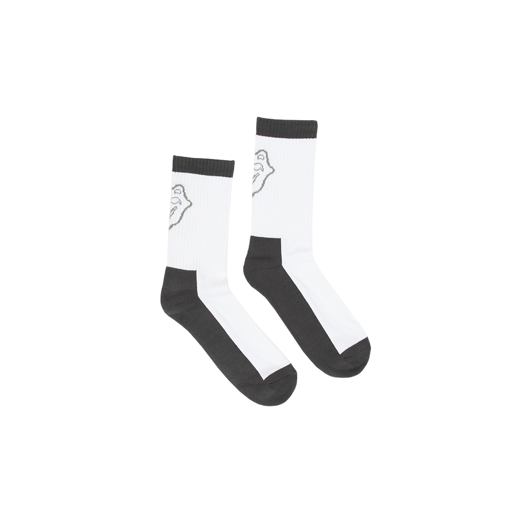 RS No. 9 - Tongue Logo Grey Mid Socks