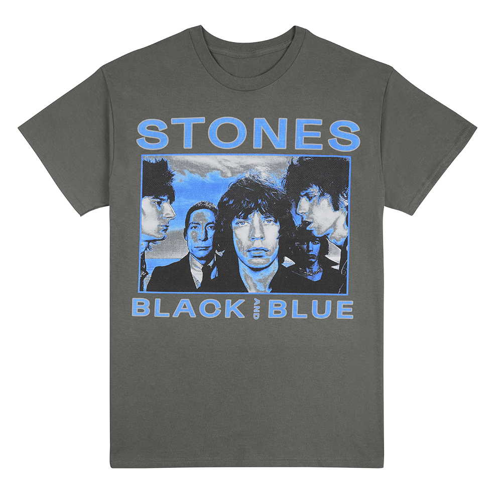 The Rolling Stones - Black and Blue Charcoal T-shirt