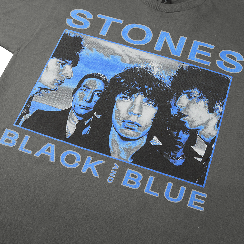 The Rolling Stones - Black and Blue Charcoal T-shirt