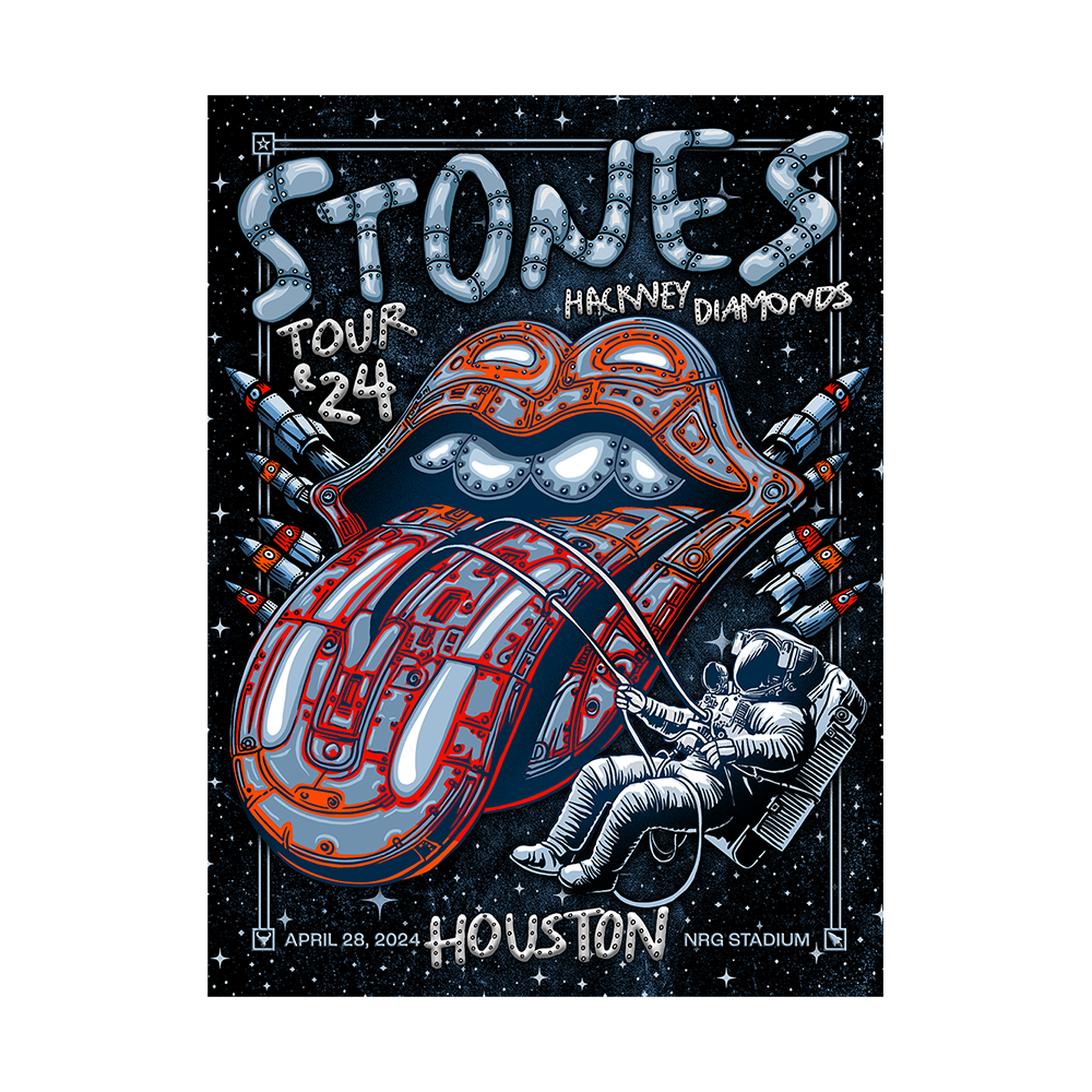 The Rolling Stones - Houston, TX 2024 Lithograph