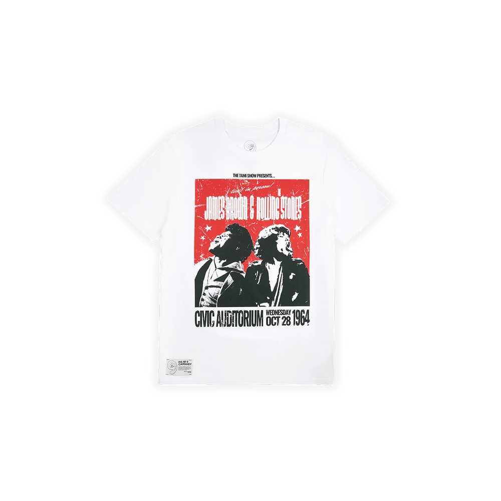 RS No. 9 - Rolling Stones x James Brown TAMI Show White T-Shirt