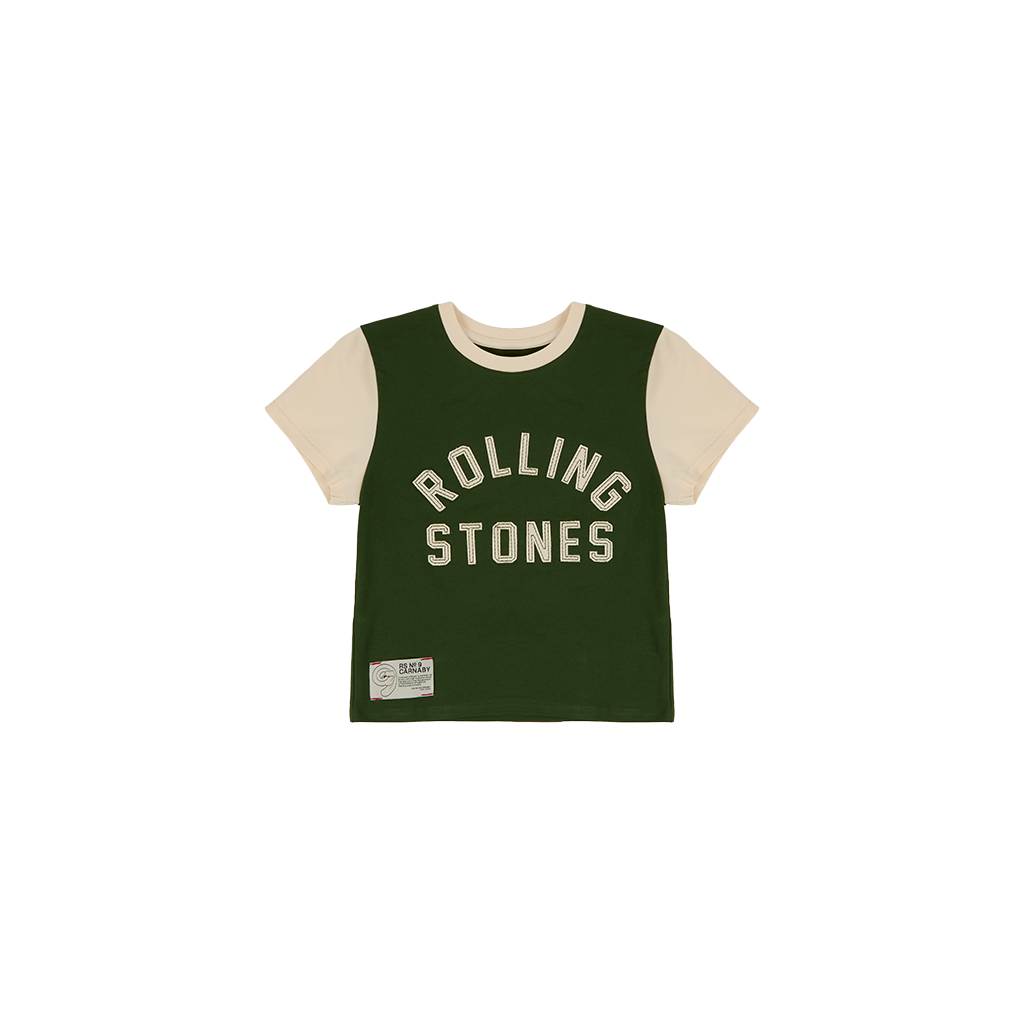 RS No. 9 - STONES VARSITY APPLIQUE FITTED GREEN T-SHIRT
