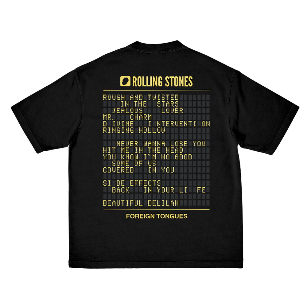 The Rolling Stones - Foreign Tongues Tracklist T-Shirt