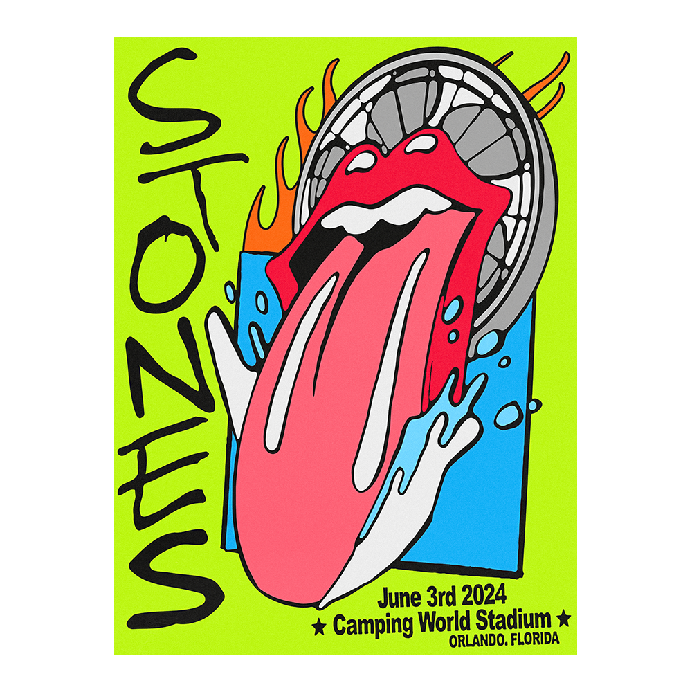 The Rolling Stones - Orlando, FL 2024 Lithograph