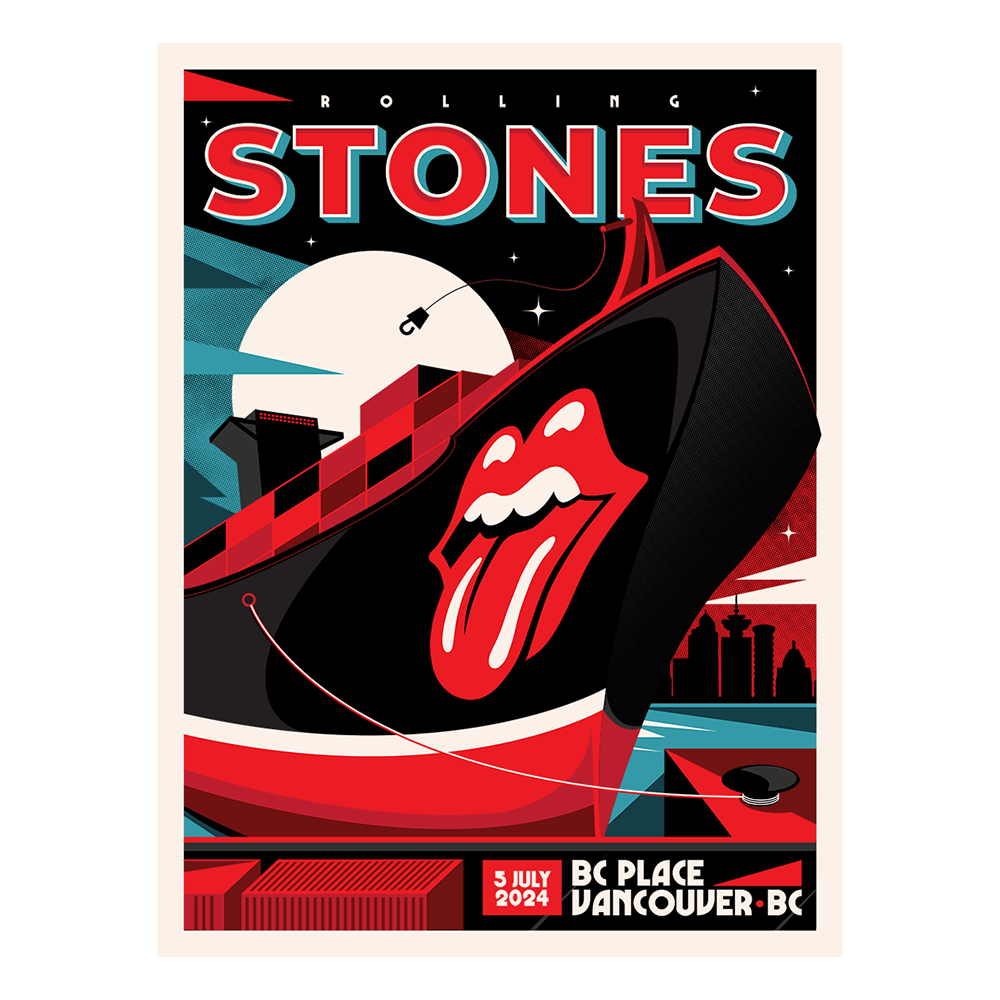 The Rolling Stones - Vancouver , BC 2024 Lithograph