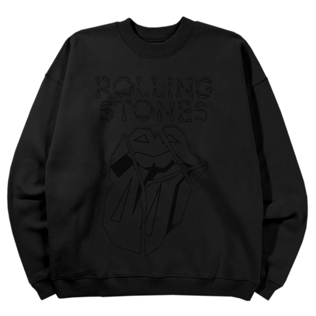 The Rolling Stones - Paint It Black Diamond Tongue High Build Crewneck