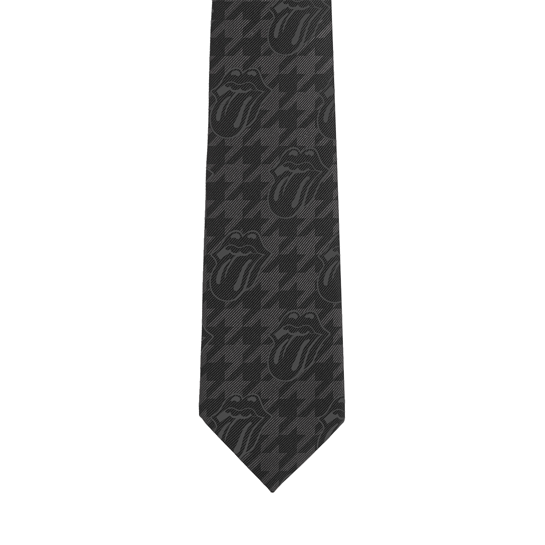 The Rolling Stones - All Over Print Black Tonal Premium Neck Tie