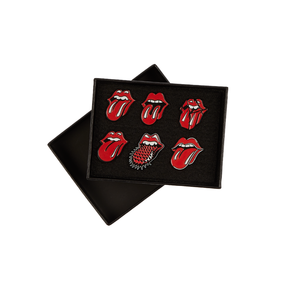 The Rolling Stones - Classic Lick Pin Gift Set - 6 pack box