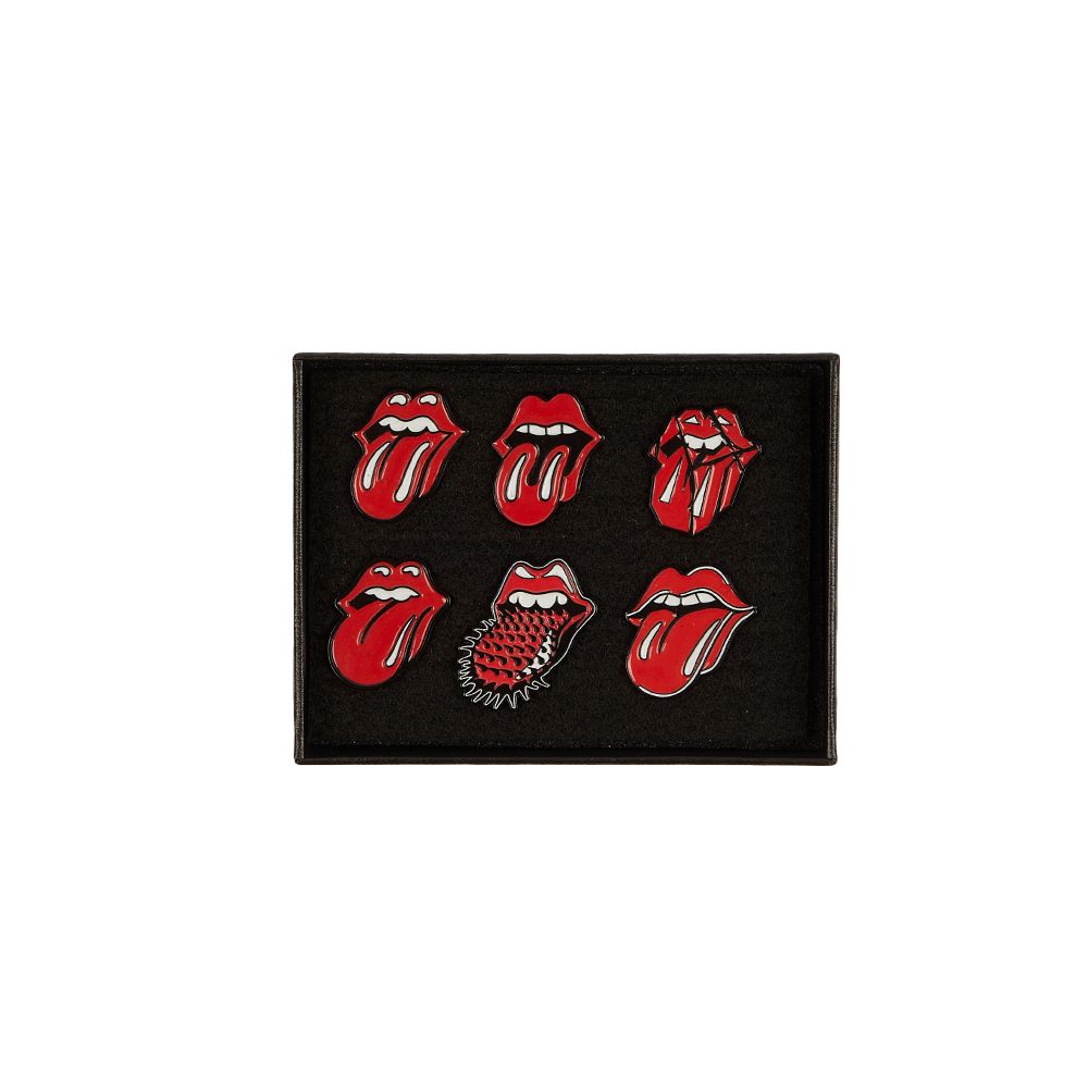 The Rolling Stones - Classic Lick Pin Gift Set - 6 pack box