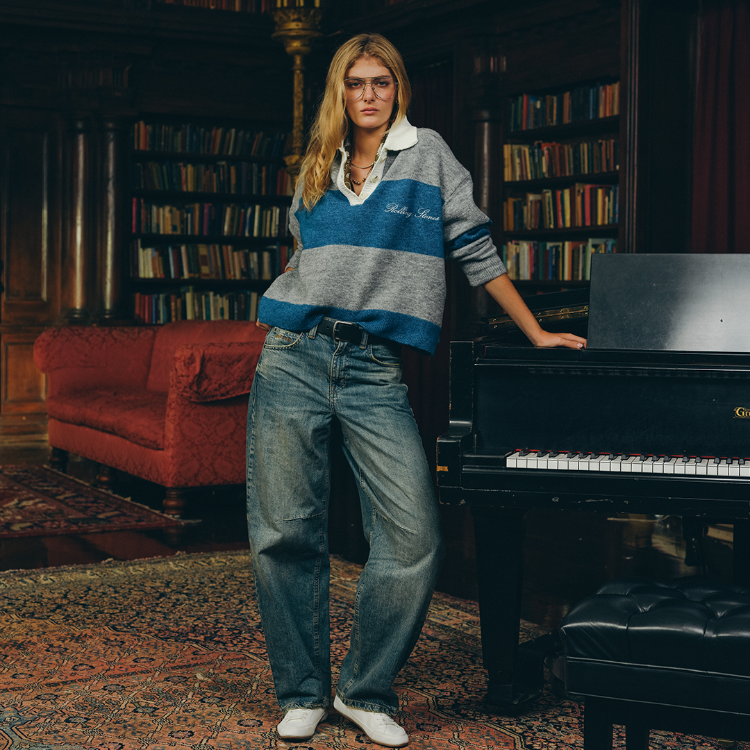 RS No. 9 - STONES CROPPED KNIT RUGBY JERSEY