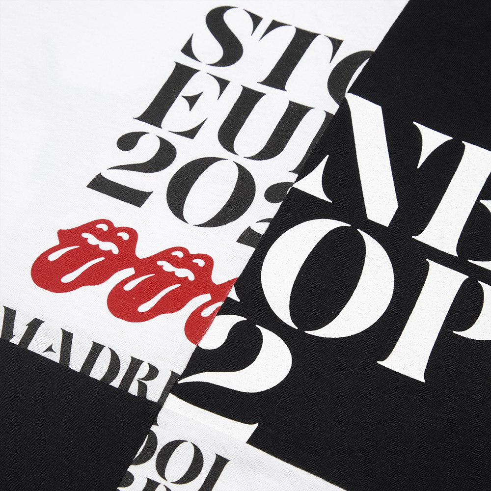 RS No. 9 - Stones:Reimagined Upcycled Tour 4 Panel Boxy Cropped T-shirt