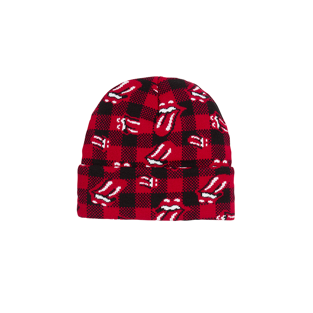 The Rolling Stones - RS Tongue Plaid Winter Beanie