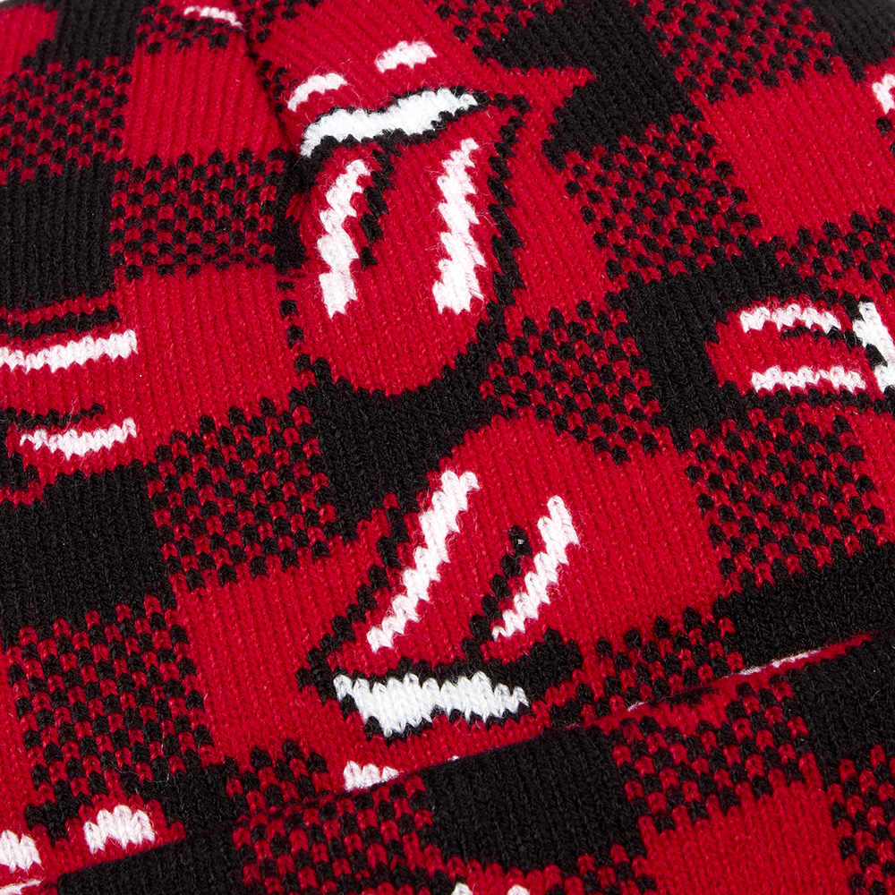 The Rolling Stones - RS Tongue Plaid Winter Beanie
