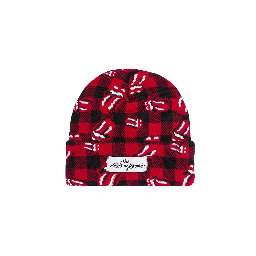 The Rolling Stones - RS Tongue Plaid Winter Beanie