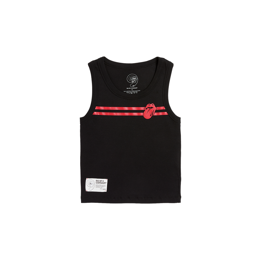 RS No. 9 - Classic Racer Stones Logo Black Vest Shirt